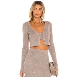 NWT L’Academie Sienna Bra and Cardigan in Taupe